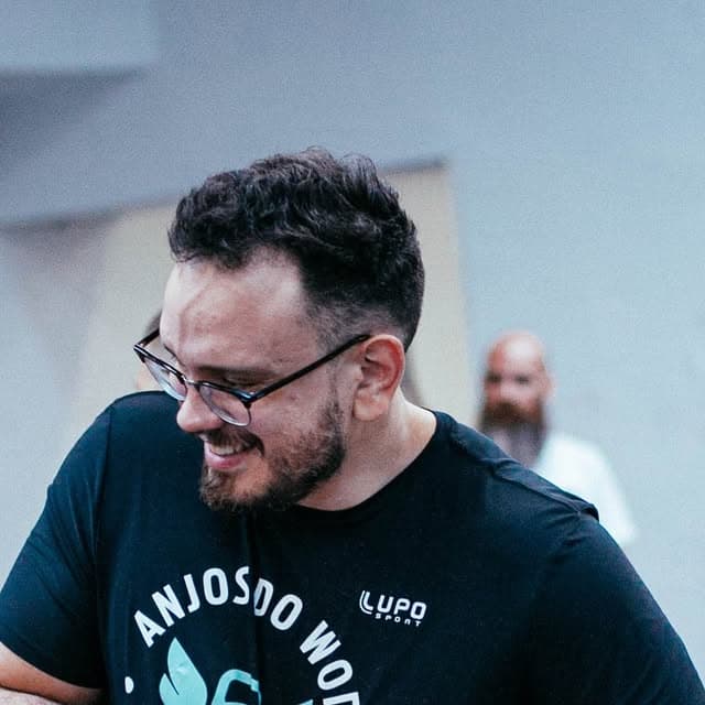 Fernando Rached sorrindo durante a imersão Anjos do WOD